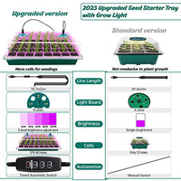 2 paquetes de iniciación de semillas reutilizables con luz de cultivo